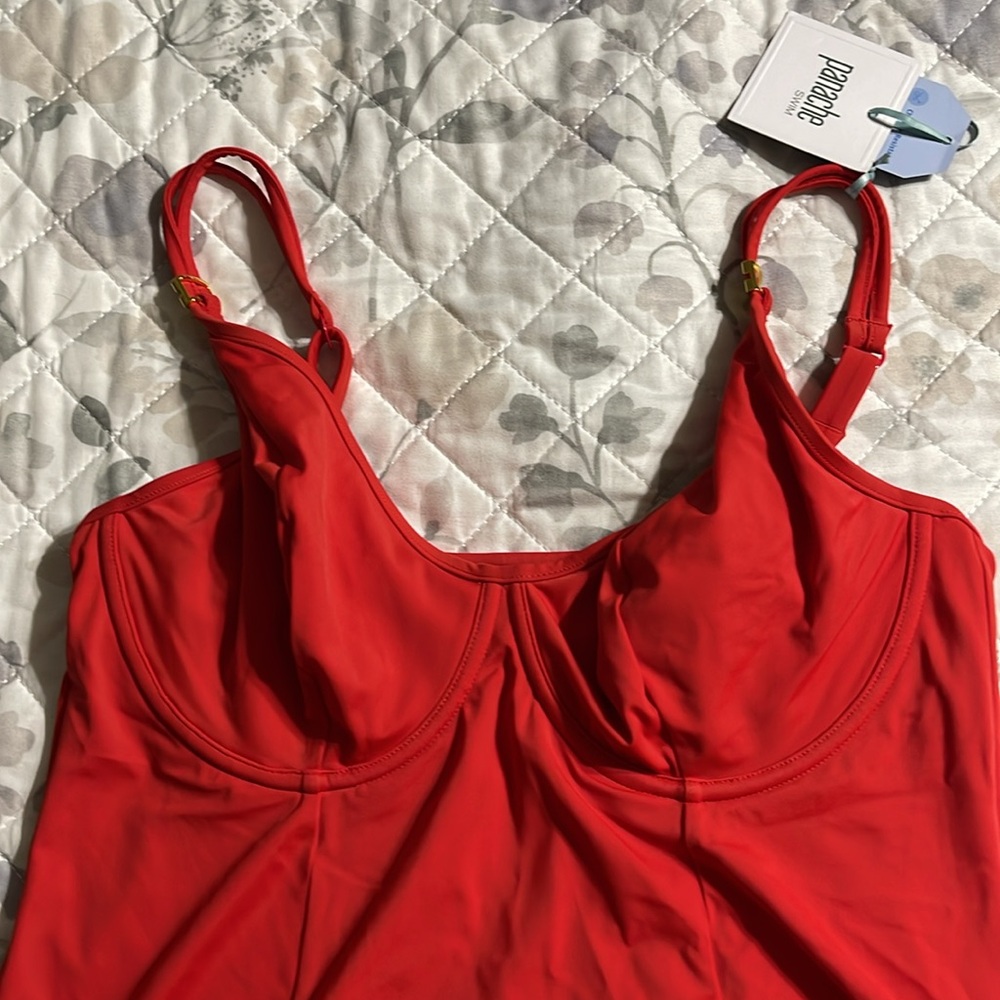 NWT Panache Anya Riva red tankini swim top READ - Picture 2 of 11